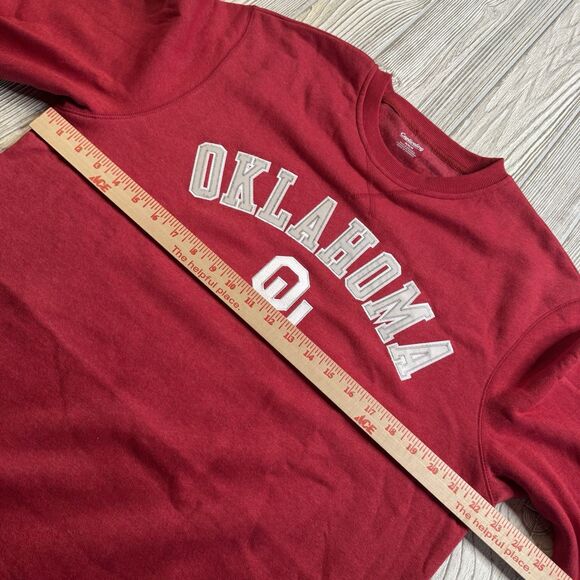 Oklahoma Sooners Crewneck Sweatshirt Men’s M Crimson Logo Spellout Captivating - Picture 7 of 10